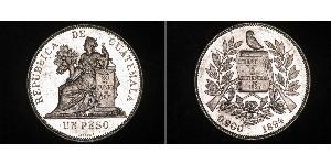 1 Peso 危地马拉 銀 