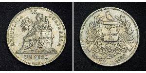 1 Peso 危地马拉 銀 