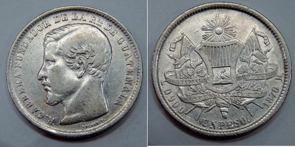1 Peso 危地马拉 銀 