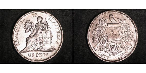 1 Peso 危地马拉 銀 