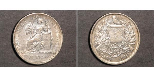 1 Peso 危地马拉 銀 