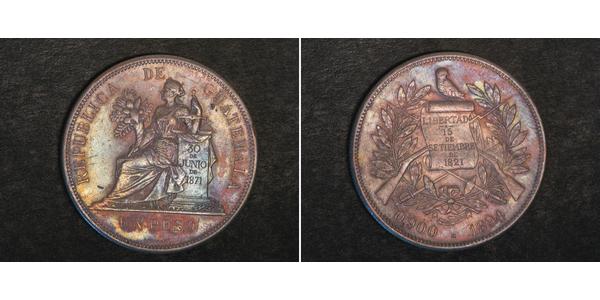 1 Peso 危地马拉 銀 