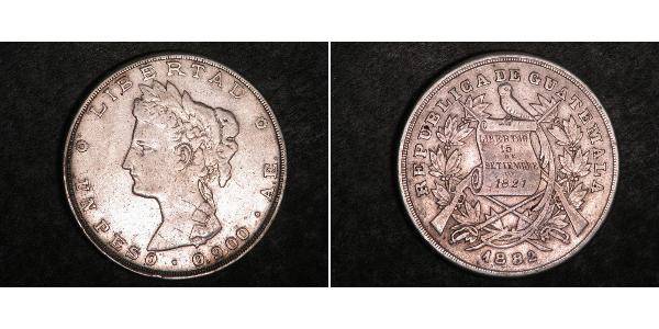 1 Peso 危地马拉 銀 
