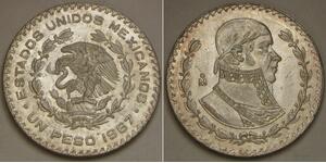 1 Peso 墨西哥 銀 
