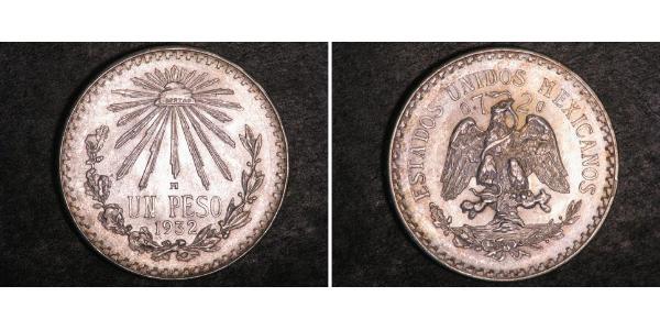 1 Peso 墨西哥 銀 