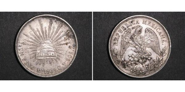 1 Peso 墨西哥 銀 