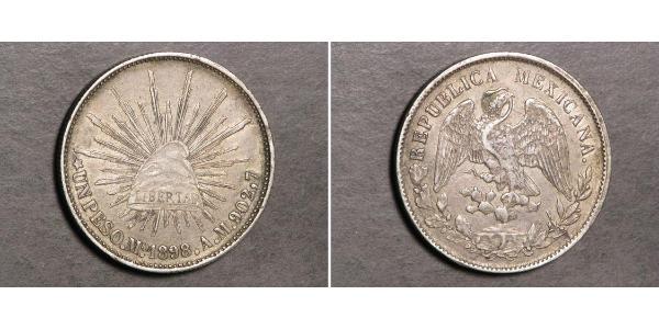 1 Peso 墨西哥 銀 