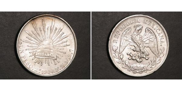 1 Peso 墨西哥 銀 