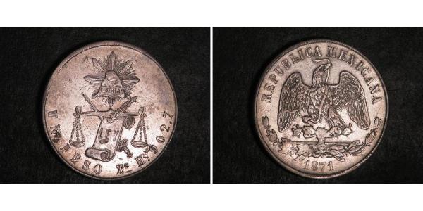 1 Peso 墨西哥 銀 