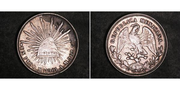1 Peso 墨西哥 銀 