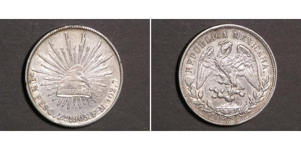 1 Peso 墨西哥 銀 