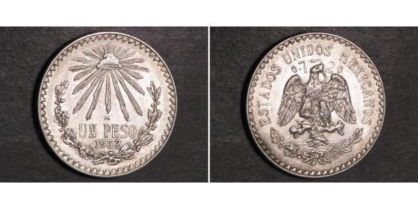 1 Peso 墨西哥 銀 