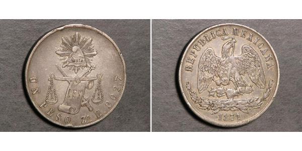 1 Peso 墨西哥 銀 