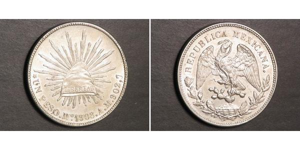 1 Peso 墨西哥 銀 