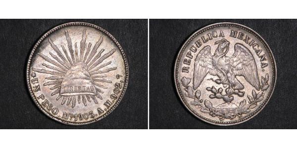 1 Peso 墨西哥 銀 