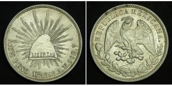 1 Peso 墨西哥 銀 