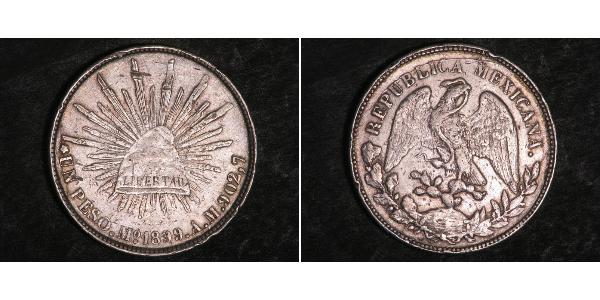 1 Peso 墨西哥 銀 