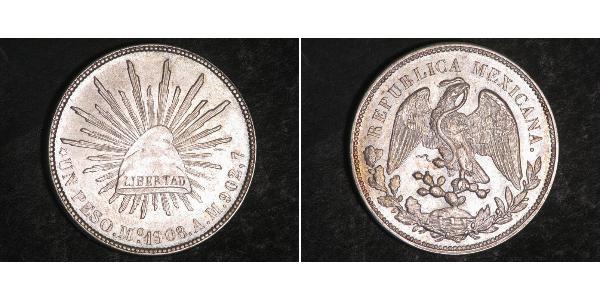1 Peso 墨西哥 銀 