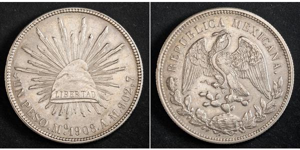 1 Peso 墨西哥 銀 