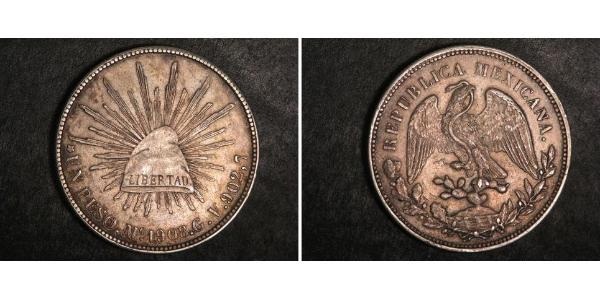 1 Peso 墨西哥 銀 