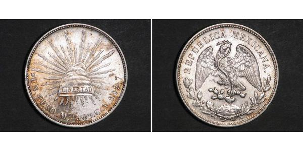 1 Peso 墨西哥 銀 
