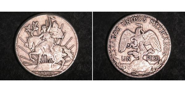 1 Peso 墨西哥 銀 