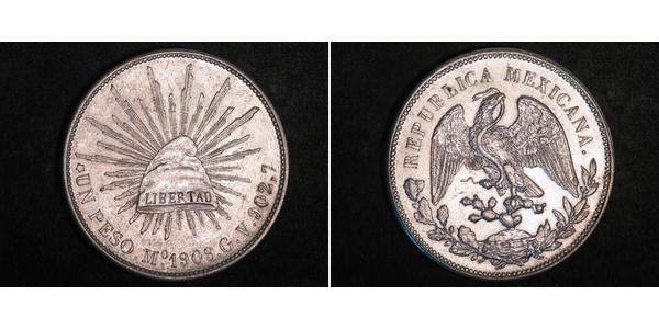 1 Peso 墨西哥 銀 