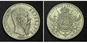 1 Peso 墨西哥第二帝國 (1864 - 1867) 銀 Maximilian I of Mexico (1832 - 1867)