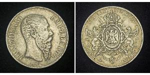 1 Peso 墨西哥第二帝國 (1864 - 1867) 銀 Maximilian I of Mexico (1832 - 1867)