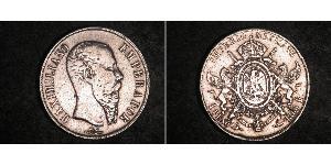 1 Peso 墨西哥第二帝國 (1864 - 1867) 銀 Maximilian I of Mexico (1832 - 1867)