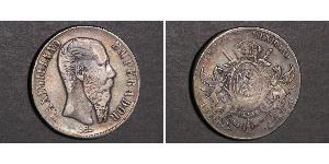 1 Peso 墨西哥第二帝國 (1864 - 1867) 銀 Maximilian I of Mexico (1832 - 1867)