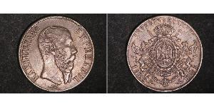 1 Peso 墨西哥第二帝國 (1864 - 1867) 銀 Maximilian I of Mexico (1832 - 1867)