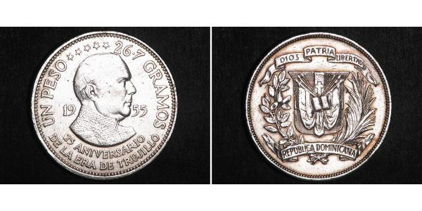 1 Peso 多明尼加 銀 