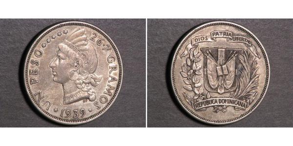1 Peso 多明尼加 銀 