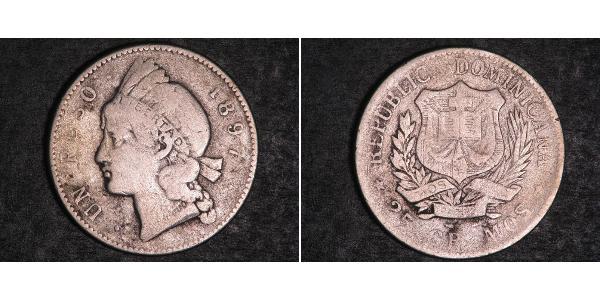 1 Peso 多明尼加 銀 