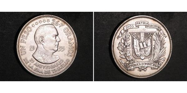 1 Peso 多明尼加 銀 