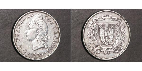 1 Peso 多明尼加 銀 