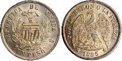 1 Peso 智利 銀 