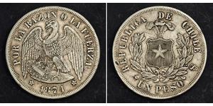 1 Peso 智利 銀 