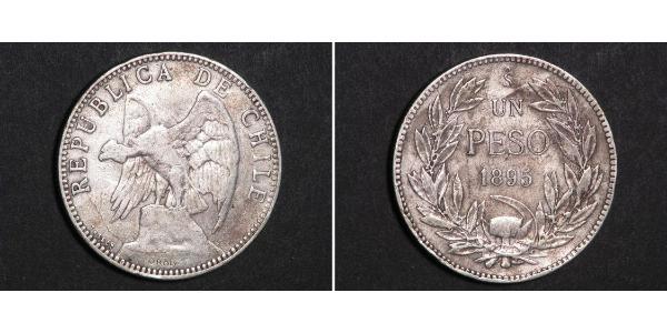 1 Peso 智利 銀 