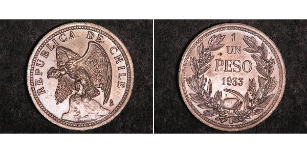 1 Peso 智利 銀 