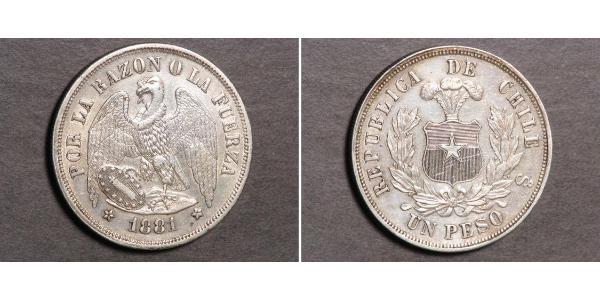 1 Peso 智利 銀 