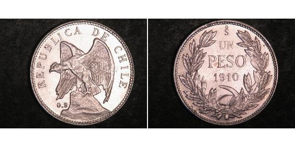 1 Peso 智利 銀 