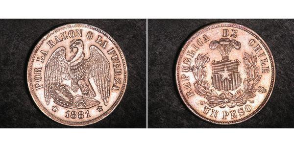 1 Peso 智利 銀 