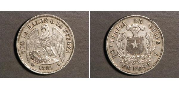 1 Peso 智利 銀 