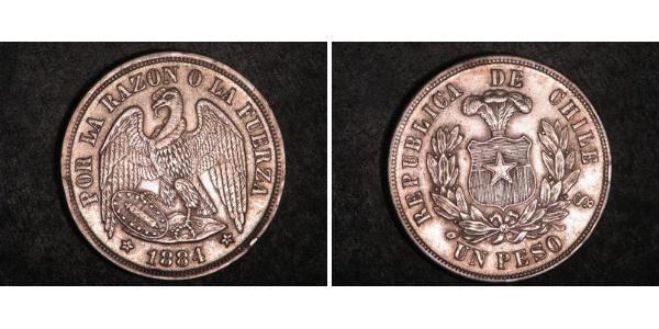 1 Peso 智利 銀 