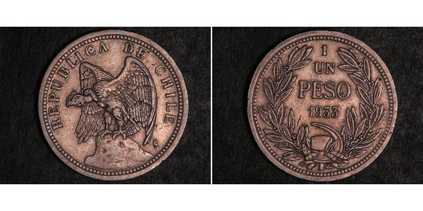 1 Peso 智利 銀 