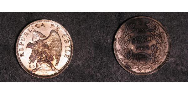 1 Peso 智利 銀 