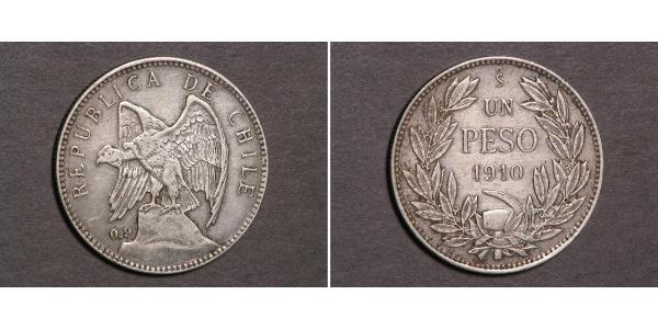 1 Peso 智利 銀 