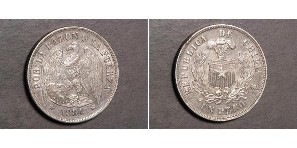 1 Peso 智利 銀 